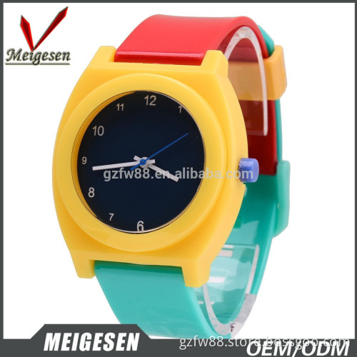 Candy colorful promotion plastic boy & girl fashion watches kids watch plastic